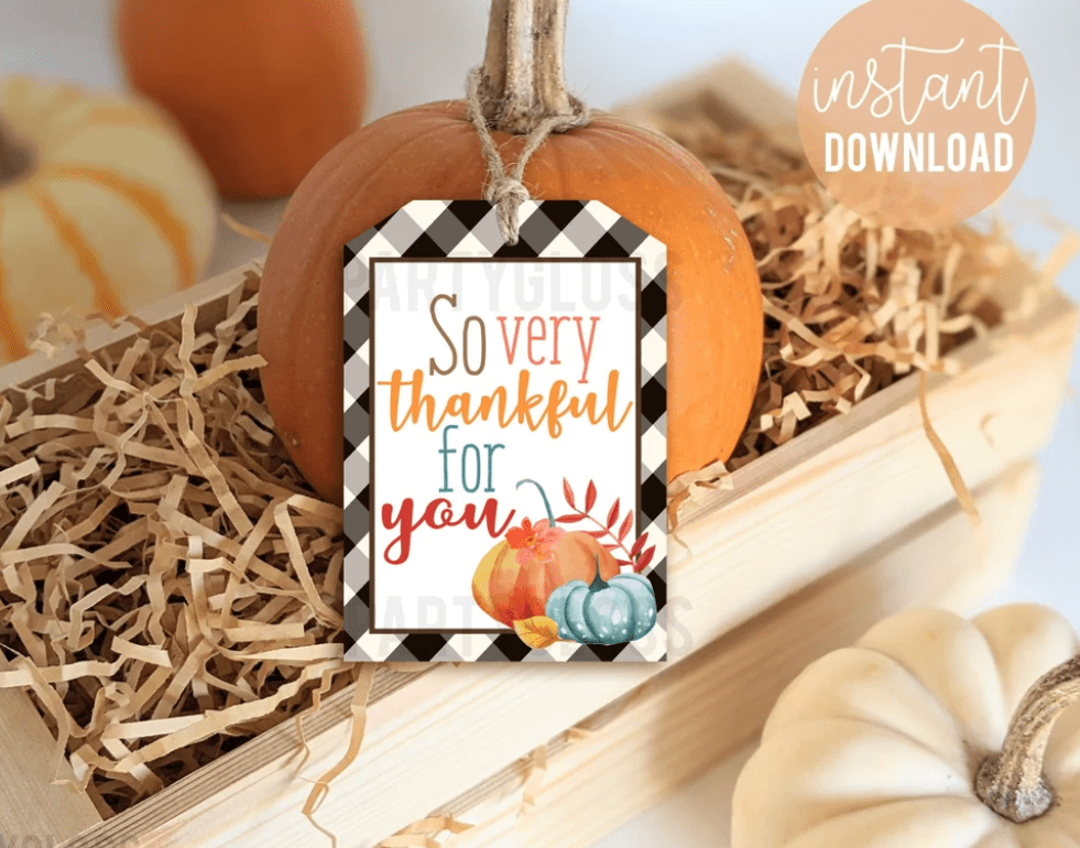 Thanksgiving Staff Appreciation Printable Tag